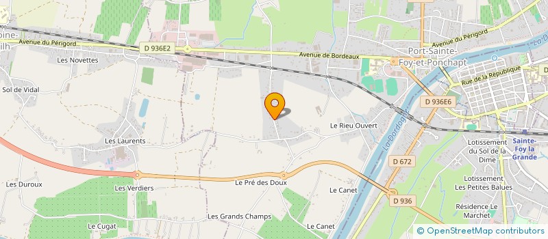 localisation de l'entreprise MADAME JESSICA DOS SANTOS GARCIA DUPIN  PORT-SAINTE-FOY-ET-PONCHAPT