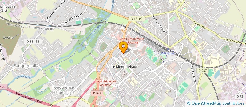 localisation de l'entreprise MADAME JESSICA FENEL  BETHUNE