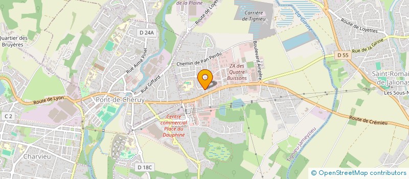 localisation de l'entreprise MADAME JESSICA FERREIRA  TIGNIEU-JAMEYZIEU