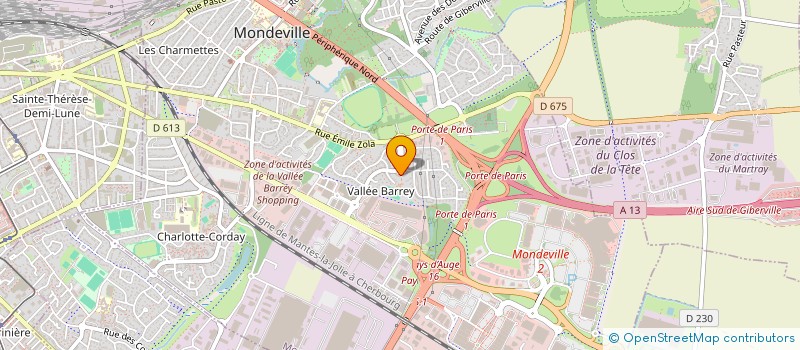 localisation de l'entreprise MADAME JESSICA GUERNIER  MONDEVILLE