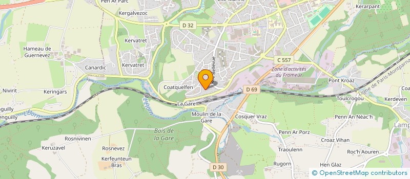 localisation de l'entreprise MADAME JESSICA GUILLOU  LANDIVISIAU