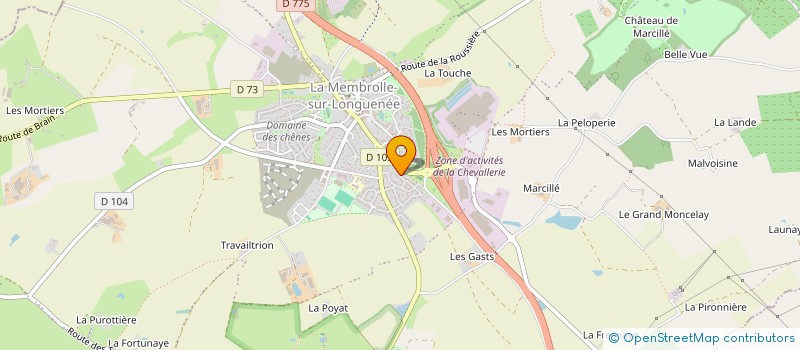 localisation de l'entreprise MADAME JESSICA GUINOISEAU  LONGUENEE-EN-ANJOU