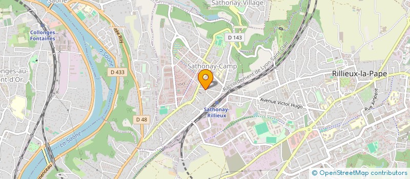 localisation de l'entreprise MADAME JESSICA HOUMADI  SATHONAY-CAMP