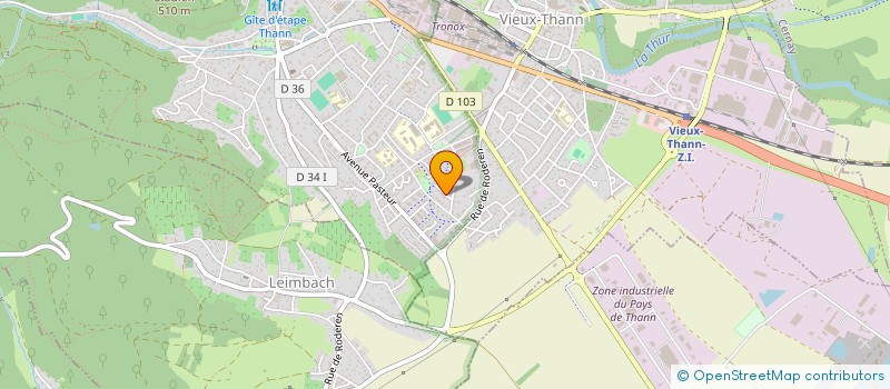 localisation de l'entreprise MADAME JESSICA LECLERC  THANN