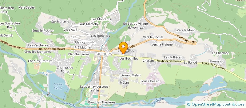 localisation de l'entreprise MADAME JESSICA MAILLARD  TANINGES