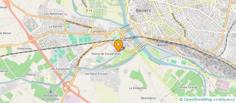 localisation de l'entreprise MADAME JESSICA MARTINEZ  BEZIERS