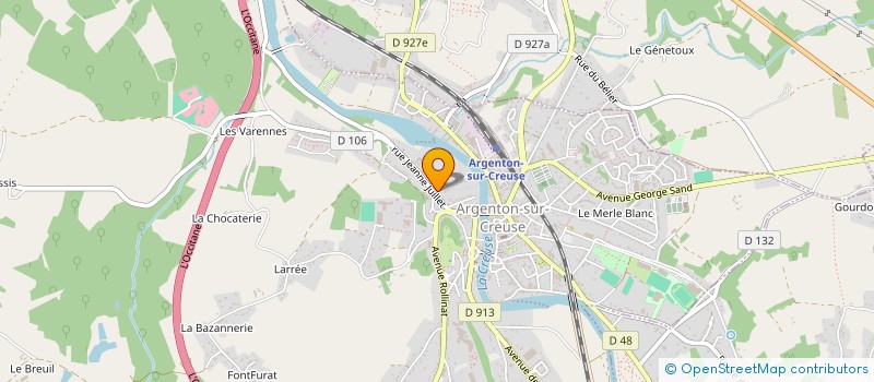 localisation de l'entreprise MADAME JESSICA MESLIN à ARGENTON-SUR-CREUSE