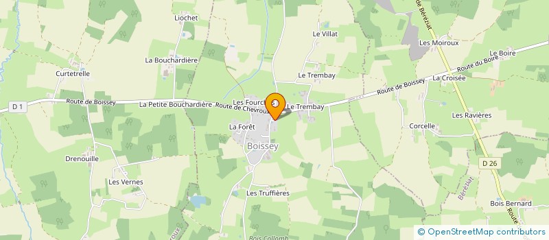 localisation de l'entreprise MADAME JESSICA MONTET  BOISSEY