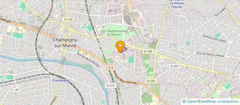 localisation de l'entreprise MADAME JESSICA MONTREDON à CHAMPIGNY-SUR-MARNE