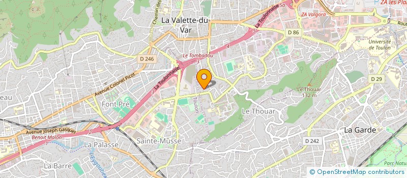 localisation de l'entreprise MADAME JESSICA MULLER à LA VALETTE-DU-VAR
