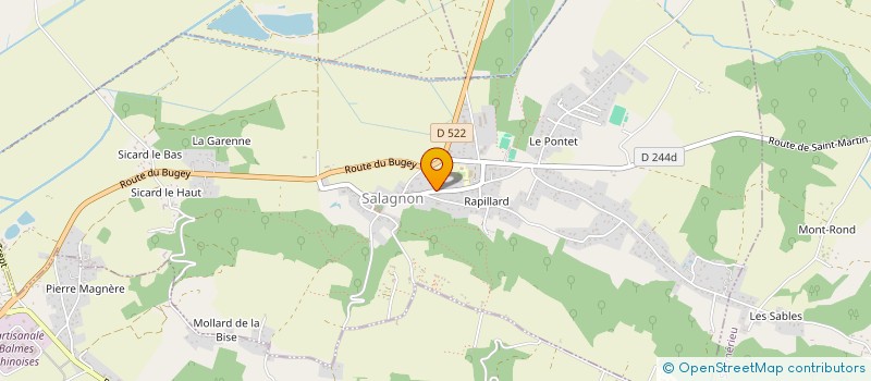 localisation de l'entreprise MADAME JESSICA NUGUET  ARANDON-PASSINS