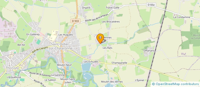 localisation de l'entreprise MADAME JESSICA PERRET à SAINT-DIDIER-SUR-CHALARONNE