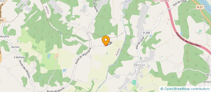 localisation de l'entreprise MADAME JESSICA PEYRON  AUBIAC