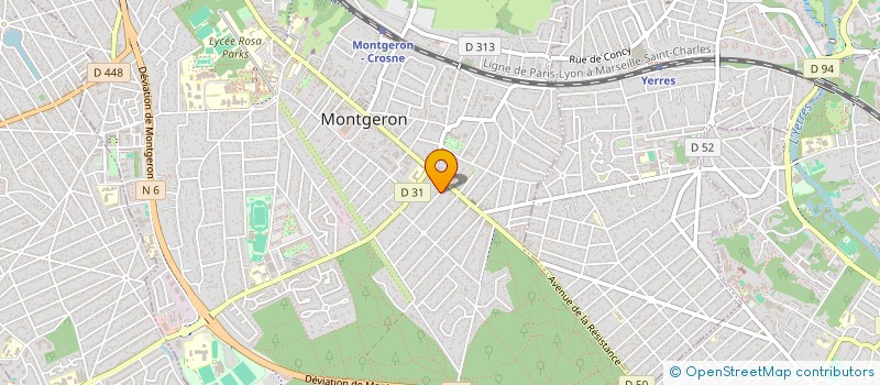 localisation de l'entreprise MADAME JESSICA RAISIN  MONTGERON