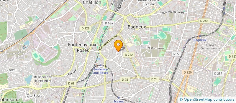 localisation de l'entreprise MADAME JESSICA ROBINSON  FONTENAY-AUX-ROSES