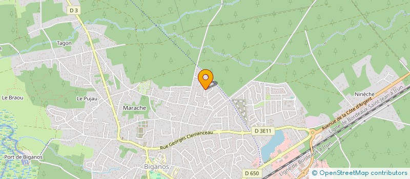 localisation de l'entreprise MADAME JESSICA SAUVAGE  BIGANOS