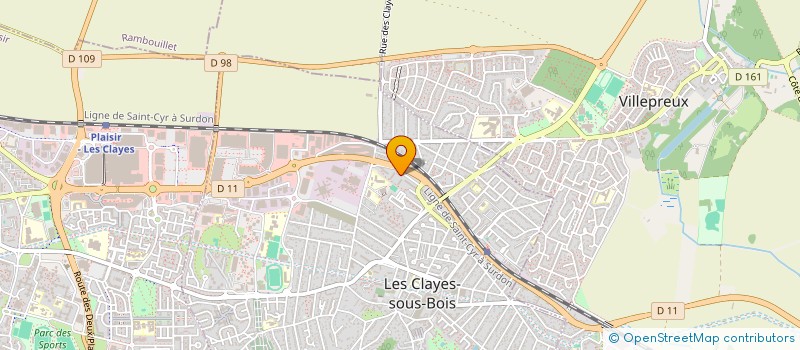 localisation de l'entreprise MADAME JESSICA SCHINELLI  LES CLAYES-SOUS-BOIS