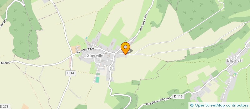 localisation de l'entreprise MADAME JESSICA THOMAS  GUERVILLE