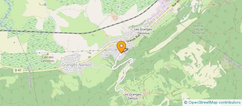 localisation de l'entreprise MADAME JESSICA TOURNIER  GRANGES-NARBOZ