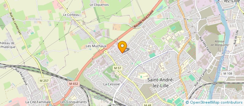 localisation de l'entreprise MADAME JESSICA VERDIERE  SAINT-ANDRE-LEZ-LILLE