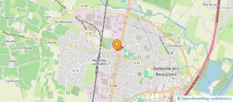 localisation de l'entreprise MADAME JESSY GIRARDIER  BELLEVILLE-EN-BEAUJOLAIS