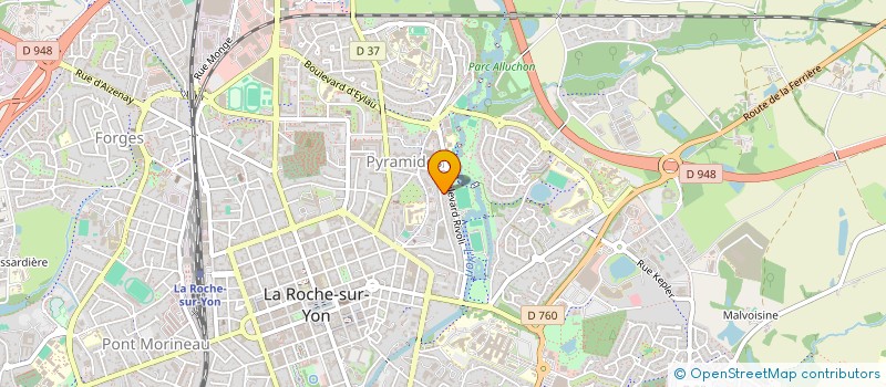localisation de l'entreprise MADAME JESSY PIDOUX à LA ROCHE-SUR-YON