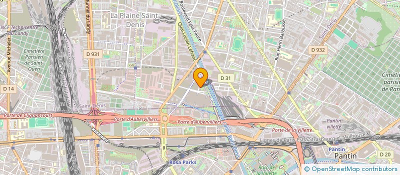 localisation de l'entreprise MADAME JIANPING YANG  AUBERVILLIERS