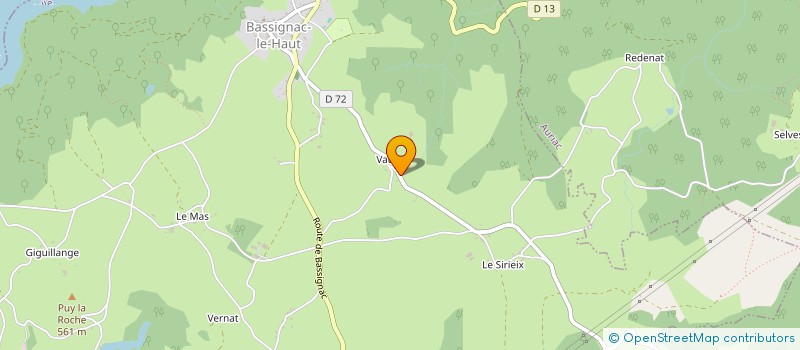 localisation de l'entreprise MADAME JILL KINDT  BASSIGNAC-LE-HAUT