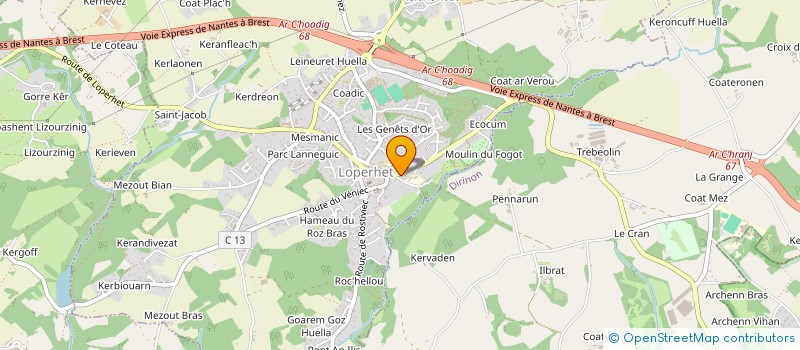 localisation de l'entreprise MADAME JILLIAN BEAUD  SPEZET