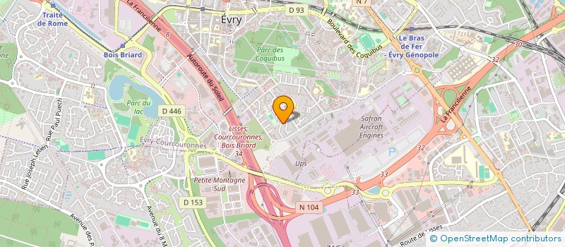 localisation de l'entreprise MADAME JIMMY JEAN ELISABETH  EVRY-COURCOURONNES