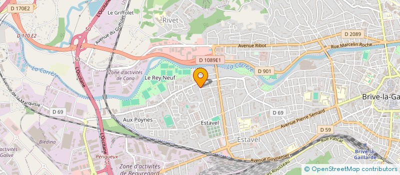 localisation de l'entreprise MADAME JO DUBOIS  BRIVE-LA-GAILLARDE