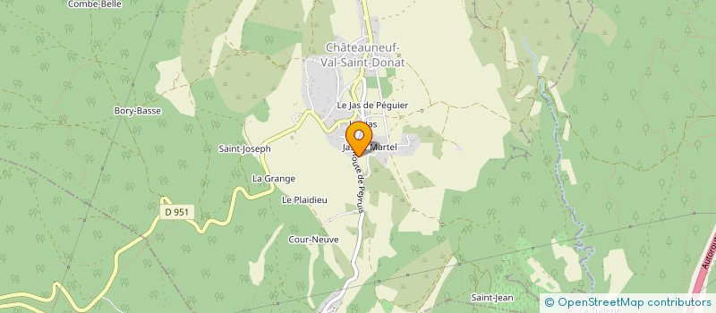 localisation de l'entreprise MADAME JOAN DIMITRI à CHATEAUNEUF VAL ST DONAT