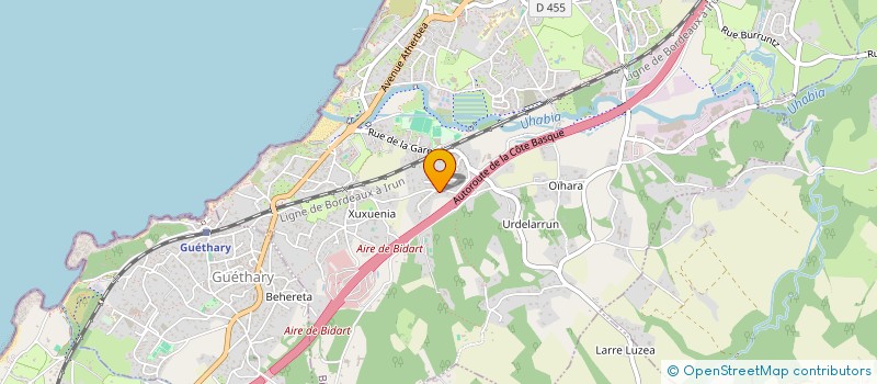 localisation de l'entreprise MADAME JOAN LEVET  BIDART