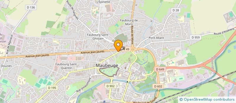 localisation de l'entreprise MADAME JOAN MILL  MAUBEUGE