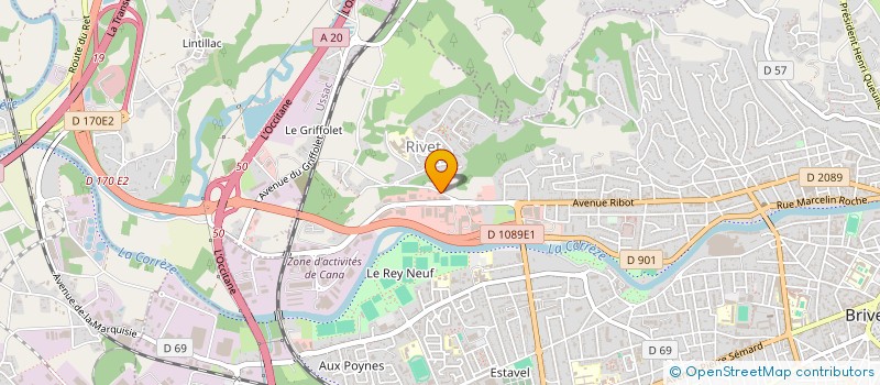 localisation de l'entreprise MADAME JOANA MONIZ E SILVA  BRIVE-LA-GAILLARDE