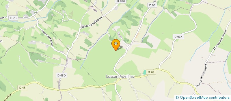 localisation de l'entreprise MADAME JOANNA BUSSARD  LUSSAN-ADEILHAC