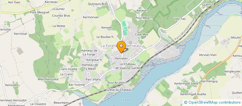 localisation de l'entreprise MADAME JOANNA DUBUC  LA FOREST-LANDERNEAU