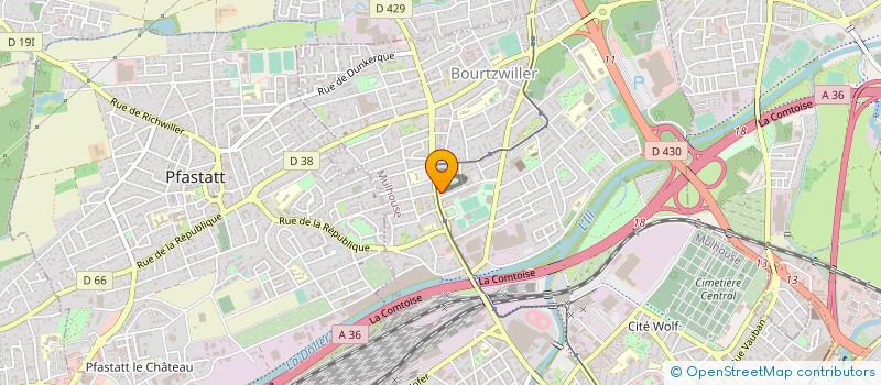 localisation de l'entreprise MADAME JOANNA KALUZA  MULHOUSE