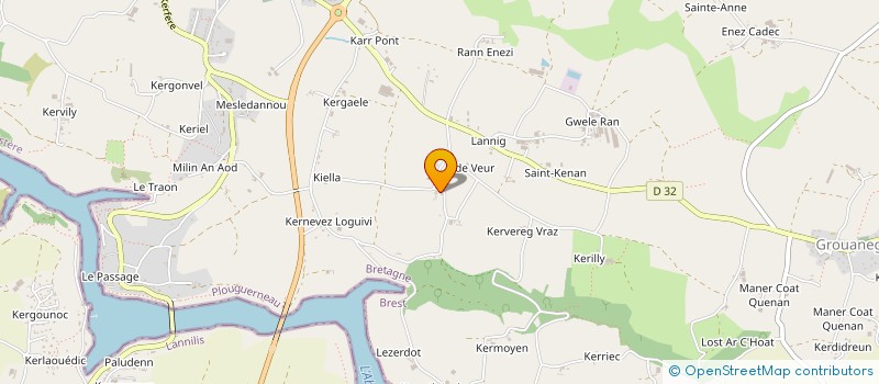 localisation de l'entreprise MADAME JOANNA ZAROSINSKA  PLOUGUERNEAU