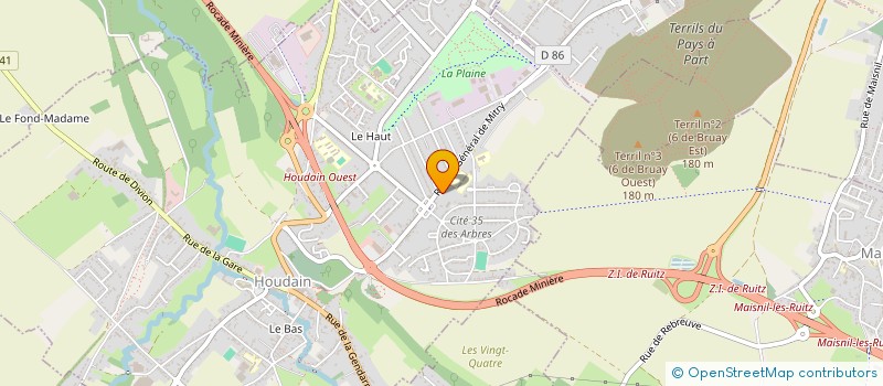 localisation de l'entreprise MADAME JOANNE SERMONAT  HOUDAIN