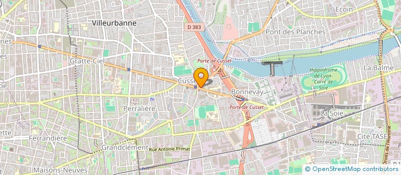 localisation de l'entreprise MADAME JOANNY BEZANDRY à VILLEURBANNE