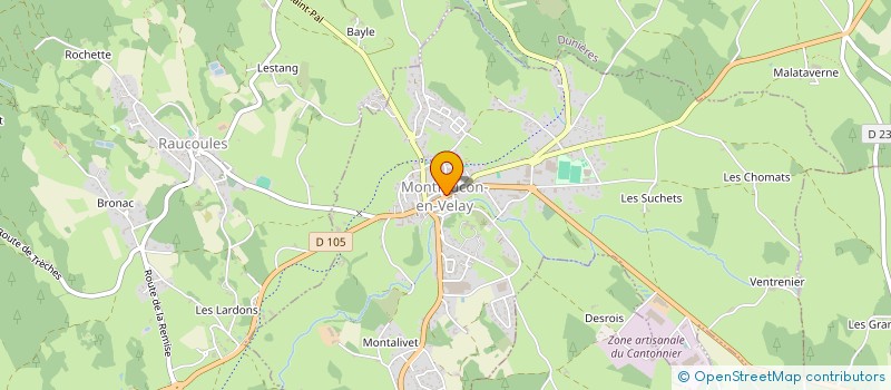 localisation de l'entreprise MADAME JOCELINE MOURGUES  MONTFAUCON-EN-VELAY