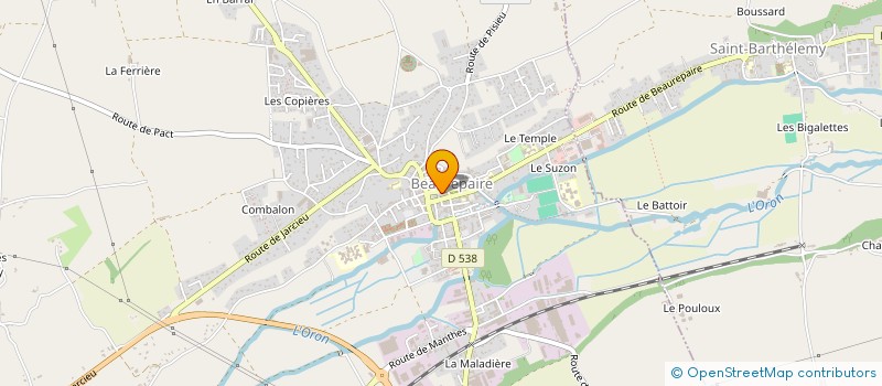 localisation de l'entreprise MADAME JOCELYNE ARGOUD  BEAUREPAIRE