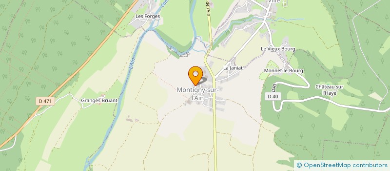 localisation de l'entreprise MADAME JOCELYNE BAILLY  MONTIGNY-SUR-L'AIN