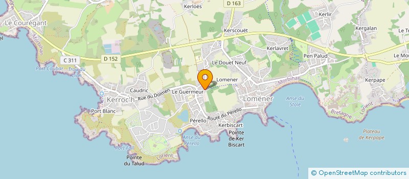 localisation de l'entreprise MADAME JOCELYNE BAUGUEN  PLOEMEUR