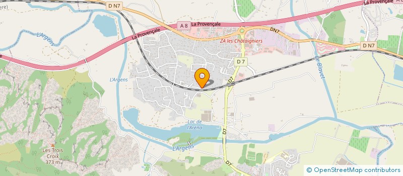 localisation de l'entreprise MADAME JOCELYNE BENTAMEUR à ROQUEBRUNE-SUR-ARGENS