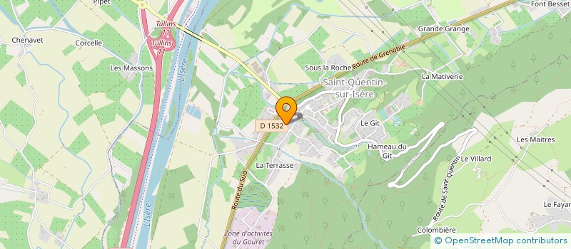 localisation de l'entreprise MADAME JOCELYNE BERNARD GUELLE à SAINT-QUENTIN-SUR-ISERE