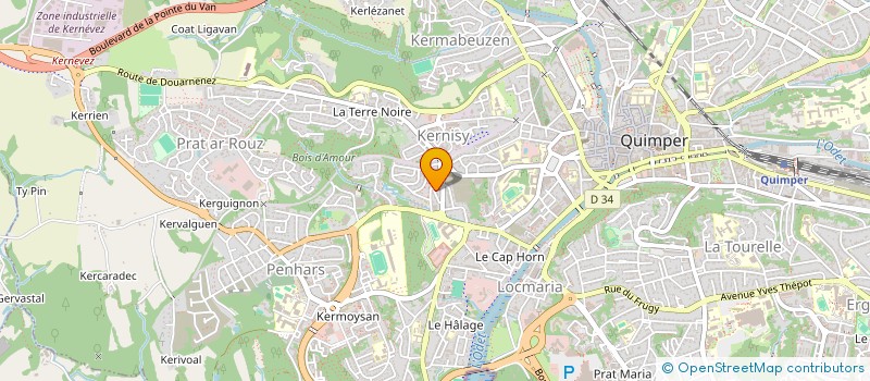 localisation de l'entreprise MADAME JOCELYNE BIDON à QUIMPER