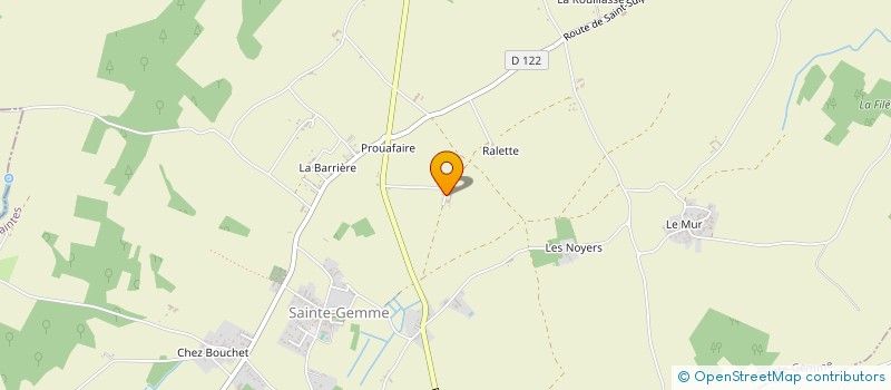 localisation de l'entreprise MADAME JOCELYNE BRETIN à SAINTE-GEMME