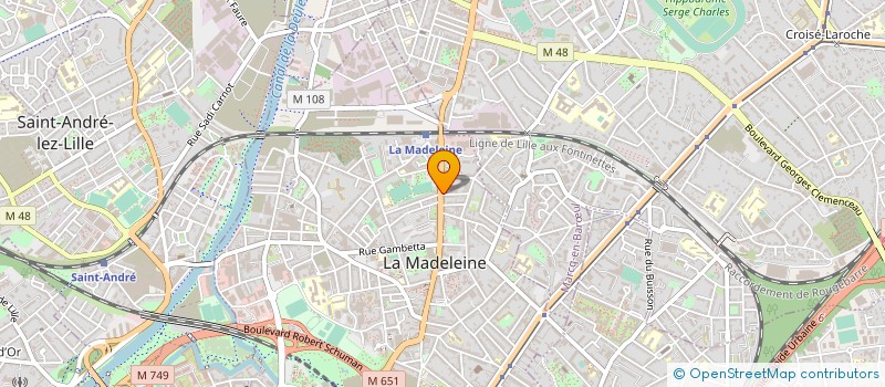 localisation de l'entreprise MADAME JOCELYNE CARLIER à LA MADELEINE